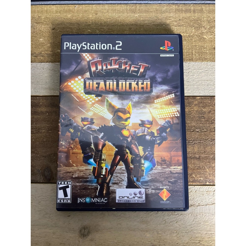 Sony Ratchet: Deadlocked PS2 2005 Manual w/ Case & Disc